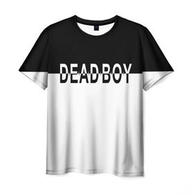 Мужская футболка 3D с принтом DEAD BOY   BONES в Санкт-Петербурге, 100% полиэфир | прямой крой, круглый вырез горловины, длина до линии бедер | Тематика изображения на принте: bones | cloudrap | dead | deadboy | logo | music | rap | sesh | боунс | клаудреп | кости | лого | музыка | реп