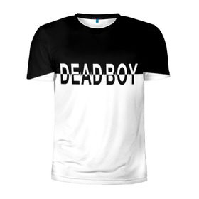 Мужская футболка 3D спортивная с принтом DEAD BOY   BONES в Санкт-Петербурге, 100% полиэстер с улучшенными характеристиками | приталенный силуэт, круглая горловина, широкие плечи, сужается к линии бедра | Тематика изображения на принте: bones | cloudrap | dead | deadboy | logo | music | rap | sesh | боунс | клаудреп | кости | лого | музыка | реп