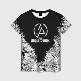 Женская футболка 3D с принтом Linkin Park #1 в Санкт-Петербурге, 100% полиэфир ( синтетическое хлопкоподобное полотно) | прямой крой, круглый вырез горловины, длина до линии бедер | linkin park | linkin park in the end | linkin park numb | linkin park remix. | linkin parks | линкин парк