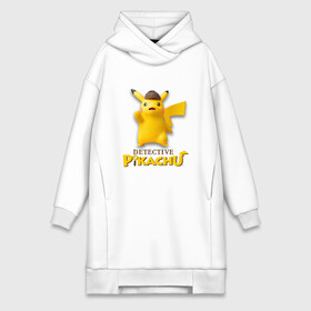 Платье-худи хлопок с принтом Detetive Pikachu в Санкт-Петербурге,  |  | detective | picachu | pokemon | детектив | пикачу | покемон