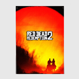 Постер с принтом red dead redemption 2 в Санкт-Петербурге, 100% бумага
 | бумага, плотность 150 мг. Матовая, но за счет высокого коэффициента гладкости имеет небольшой блеск и дает на свету блики, но в отличии от глянцевой бумаги не покрыта лаком | game | red dead | red dead redemption 2 | redemption 2 | rockstar games | бандиты | дикий запад | игры | ковбои | оружие