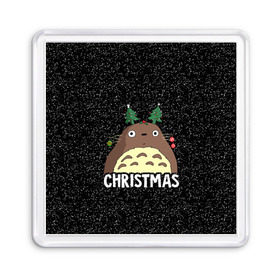 Магнит 55*55 с принтом Totoro Christmas в Санкт-Петербурге, Пластик | Размер: 65*65 мм; Размер печати: 55*55 мм | anime | christmas | moon | myneighbortotoro | night | totoro | xmas | аниме | канта | кодомо | котобус | кусакабэ | мэй | рождество | сусуватари | тацуо | тоторо | хаяомиядзаки | ясуко