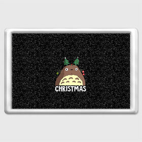 Магнит 45*70 с принтом Totoro Christmas в Санкт-Петербурге, Пластик | Размер: 78*52 мм; Размер печати: 70*45 | anime | christmas | moon | myneighbortotoro | night | totoro | xmas | аниме | канта | кодомо | котобус | кусакабэ | мэй | рождество | сусуватари | тацуо | тоторо | хаяомиядзаки | ясуко