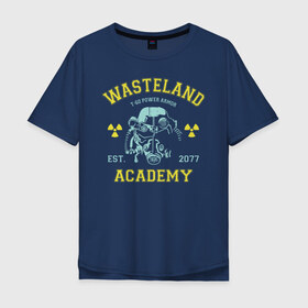 Мужская футболка хлопок Oversize с принтом Fallout в Санкт-Петербурге, 100% хлопок | свободный крой, круглый ворот, “спинка” длиннее передней части | fallout | shelter | vault | wasteland | wasteland academy | игры | компьютерные игры | фолаут | фоллаут