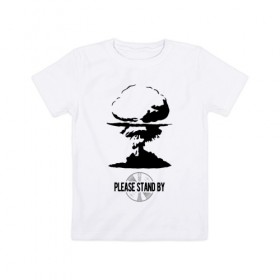 Детская футболка хлопок с принтом Fallout в Санкт-Петербурге, 100% хлопок | круглый вырез горловины, полуприлегающий силуэт, длина до линии бедер | fallout | shelter | vault | wasteland | игры | компьютерные игры | фолаут | фоллаут