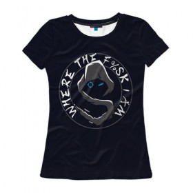 Женская футболка 3D с принтом Shroud в Санкт-Петербурге, 100% полиэфир ( синтетическое хлопкоподобное полотно) | прямой крой, круглый вырез горловины, длина до линии бедер | michael «shroud» grzesiek | pubg | twitch | блогер | стример | шрауд
