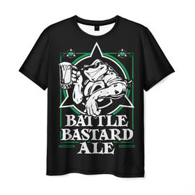 Мужская футболка 3D с принтом Battletoads в Санкт-Петербурге, 100% полиэфир | прямой крой, круглый вырез горловины, длина до линии бедер | ale | bastard | battle toads | toad | битва жаб | жаба | эль