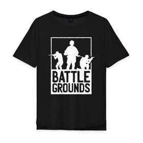 Мужская футболка хлопок Oversize с принтом Battlefield в Санкт-Петербурге, 100% хлопок | свободный крой, круглый ворот, “спинка” длиннее передней части | 