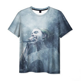 Мужская футболка 3D с принтом Пошлая Молли в Санкт-Петербурге, 100% полиэфир | прямой крой, круглый вырез горловины, длина до линии бедер | зима | молли | пошлая молли | реп | снег