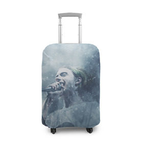 Чехол для чемодана 3D с принтом Пошлая Молли в Санкт-Петербурге, 86% полиэфир, 14% спандекс | двустороннее нанесение принта, прорези для ручек и колес | зима | молли | пошлая молли | реп | снег