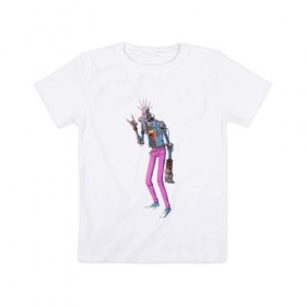 Детская футболка хлопок с принтом Cyber punk not dead! в Санкт-Петербурге, 100% хлопок | круглый вырез горловины, полуприлегающий силуэт, длина до линии бедер | Тематика изображения на принте: 