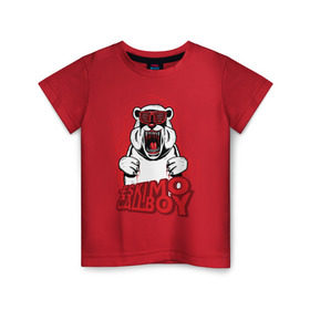 Детская футболка хлопок с принтом Eskimo Callboy - Polar Bear в Санкт-Петербурге, 100% хлопок | круглый вырез горловины, полуприлегающий силуэт, длина до линии бедер | eskimo callboy | merch | metal | polar bear | rock | мерч | металл | полярный медведь | пхк | рок | эскимо коллбой