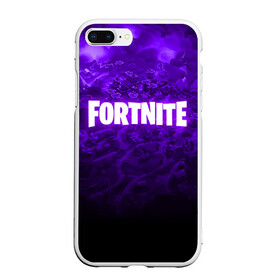 Чехол для iPhone 7Plus/8 Plus матовый с принтом FORTNITE в Санкт-Петербурге, Силикон | Область печати: задняя сторона чехла, без боковых панелей | 2019 | armor | armour | cybersport | esport | fortnite | game | llama | logo | броня | игра | киберспорт | лама | симулятор строительства | строительство | фиолетовый | фирменные цвета | фортнайт