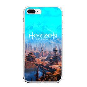 Чехол для iPhone 7Plus/8 Plus матовый с принтом HORIZON ZERO DAWN в Санкт-Петербурге, Силикон | Область печати: задняя сторона чехла, без боковых панелей | aloy | game | horizon zero dawn | hunter | machine | mecha | robot | snow | spear | the frozen wilds | weapon | игры | постапокалипсис | роботы | фентези | элой