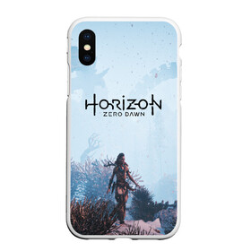 Чехол для iPhone XS Max матовый с принтом Horizon Zero Dawn в Санкт-Петербурге, Силикон | Область печати: задняя сторона чехла, без боковых панелей | Тематика изображения на принте: aloy | game | horizon zero dawn | hunter | machine | mecha | robot | snow | spear | the frozen wilds | weapon | игры | постапокалипсис | роботы | фентези | элой