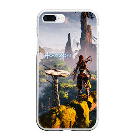 Чехол для iPhone 7Plus/8 Plus матовый с принтом HORIZON ZERO DAWN в Санкт-Петербурге, Силикон | Область печати: задняя сторона чехла, без боковых панелей | aloy | game | horizon zero dawn | hunter | machine | mecha | robot | snow | spear | the frozen wilds | weapon | игры | постапокалипсис | роботы | фентези | элой