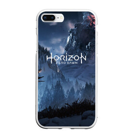 Чехол для iPhone 7Plus/8 Plus матовый с принтом HORIZON ZERO DAWN в Санкт-Петербурге, Силикон | Область печати: задняя сторона чехла, без боковых панелей | aloy | game | horizon zero dawn | hunter | machine | mecha | robot | snow | spear | the frozen wilds | weapon | игры | постапокалипсис | роботы | фентези | элой