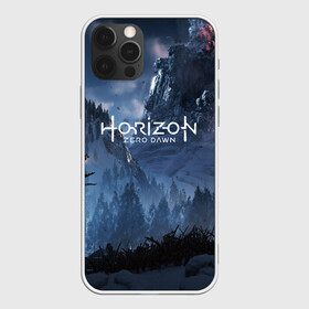 Чехол для iPhone 12 Pro с принтом HORIZON ZERO DAWN в Санкт-Петербурге, силикон | область печати: задняя сторона чехла, без боковых панелей | aloy | game | horizon zero dawn | hunter | machine | mecha | robot | snow | spear | the frozen wilds | weapon | игры | постапокалипсис | роботы | фентези | элой