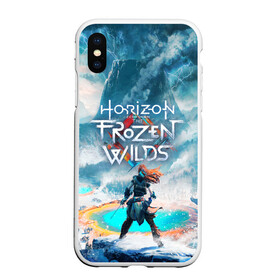 Чехол для iPhone XS Max матовый с принтом HORIZON ZERO DAWN в Санкт-Петербурге, Силикон | Область печати: задняя сторона чехла, без боковых панелей | Тематика изображения на принте: aloy | game | horizon zero dawn | hunter | machine | mecha | robot | snow | spear | the frozen wilds | weapon | игры | постапокалипсис | роботы | фентези | элой