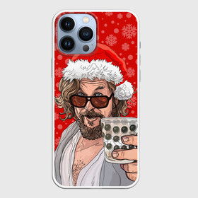 Чехол для iPhone 13 Pro Max с принтом Лебовски Санта в Санкт-Петербурге,  |  | balls | big lebowski | bowling | film | happy christmas | movie | santa claus | skittles | большой лебовски | боулинг | дед мороз | кегли | кино | колпак | красная шапка | новый год | праздник | рождество | с новым годом | санта клаус