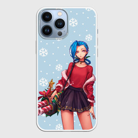 Чехол для iPhone 13 Pro Max с принтом New Year Jinx в Санкт-Петербурге,  |  | christmas | game | jinx | legends | legue | legueoflegends | lol | snow | snowflakes | xmas | безбашенная | джинкс | игра | легенд | лига | лигалегенд | лол | рождество | стрелок | хулиганка