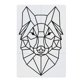 Магнитный плакат 2Х3 с принтом Полигональный волк в Санкт-Петербурге, Полимерный материал с магнитным слоем | 6 деталей размером 9*9 см | wolf | волк | волчара | зверь | линии | полигон | полигональный волк | полигоны | тренд | хищник