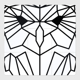 Магнитный плакат 3Х3 с принтом Полигональная сова в Санкт-Петербурге, Полимерный материал с магнитным слоем | 9 деталей размером 9*9 см | owl | polygonal owl | геометрическая сова | геометрия | полигон | полигональная сова | полигоны | сова | совенок