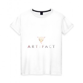 Женская футболка хлопок с принтом Logotip game в Санкт-Петербурге, 100% хлопок | прямой крой, круглый вырез горловины, длина до линии бедер, слегка спущенное плечо | 