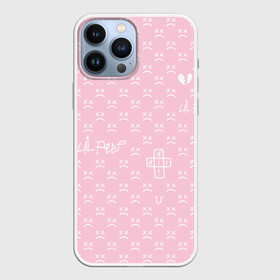 Чехол для iPhone 13 Pro Max с принтом Lil Peep pink pattern в Санкт-Петербурге,  |  | benz truck | girls | gustav ahr | heart | hip hop | lil | lil peep | look at the sky tonight | love | peep | rap | rose | лил | лилпип | паттерн | пип | рэп | хип хоп | эмо | эмо реп