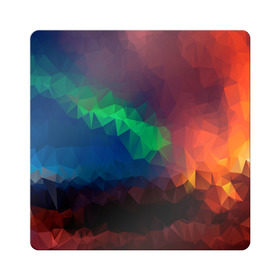 Магнит виниловый Квадрат с принтом Градиент Треугольники в Санкт-Петербурге, полимерный материал с магнитным слоем | размер 9*9 см, закругленные углы | Тематика изображения на принте: абстракт | геометрический | градиент | зеленый | краски. разноцветный | красный | мозаика | синий | тренд | тренды | треугольники