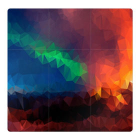 Магнитный плакат 3Х3 с принтом Градиент Треугольники в Санкт-Петербурге, Полимерный материал с магнитным слоем | 9 деталей размером 9*9 см | Тематика изображения на принте: абстракт | геометрический | градиент | зеленый | краски. разноцветный | красный | мозаика | синий | тренд | тренды | треугольники
