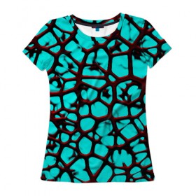 Женская футболка 3D с принтом Капиллярная сеть в Санкт-Петербурге, 100% полиэфир ( синтетическое хлопкоподобное полотно) | прямой крой, круглый вырез горловины, длина до линии бедер | 