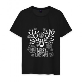 Мужская футболка хлопок с принтом Merry Christmas в Санкт-Петербурге, 100% хлопок | прямой крой, круглый вырез горловины, длина до линии бедер, слегка спущенное плечо. | 2019 | дед мороз | дом | елка | желание | животные | зима | кабан | милый | мороз | настроение | новый год | пеппа | подарок | позитив | поросенок | праздник | радость | рождество | санта клаус | свинка