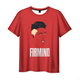Мужская футболка 3D с принтом Firmino в Санкт-Петербурге, 100% полиэфир | прямой крой, круглый вырез горловины, длина до линии бедер | firmino | lfc | liverpool | liverpool fc | mane | shaqiri | ливерпуль | фирмино | фк | футбол | футбольный клуб англии | шакири