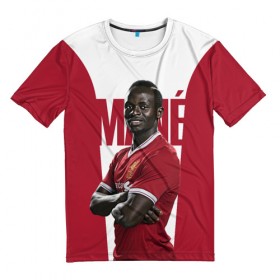 Мужская футболка 3D с принтом Mane в Санкт-Петербурге, 100% полиэфир | прямой крой, круглый вырез горловины, длина до линии бедер | firmino | lfc | liverpool | liverpool fc | mane | shaqiri | ливерпуль | фирмино | фк | футбол | футбольный клуб англии | шакири