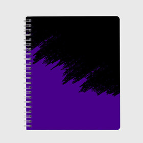 Тетрадь с принтом КРАСКА И НИЧЕГО ЛИШНЕГО! в Санкт-Петербурге, 100% бумага | 48 листов, плотность листов — 60 г/м2, плотность картонной обложки — 250 г/м2. Листы скреплены сбоку удобной пружинной спиралью. Уголки страниц и обложки скругленные. Цвет линий — светло-серый
 | color | dirty | purple | texture | yellow.paints | брызги | брызги красок | желтый | краски | текстура | фиолетовый