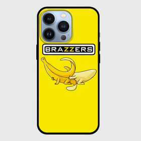 Чехол для iPhone 13 Pro с принтом Brazzers в Санкт-Петербурге,  |  | Тематика изображения на принте: brazzers | банан | бразерс | логотип | надпись | прикол | юмор