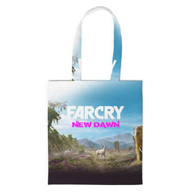 Сумка 3D повседневная с принтом FAR CRY NEW DAWN в Санкт-Петербурге, 100% полиэстер | Плотность: 200 г/м2; Размер: 34×35 см; Высота лямок: 30 см | action | far cry | far cry new dawn | game | gamer | montana | player | shooter | usa | врата эдема | знак | игра | культ | секта | символ | символика | шутер | эдем