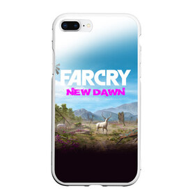 Чехол для iPhone 7Plus/8 Plus матовый с принтом FAR CRY NEW DAWN в Санкт-Петербурге, Силикон | Область печати: задняя сторона чехла, без боковых панелей | action | far cry | far cry new dawn | game | gamer | montana | player | shooter | usa | врата эдема | знак | игра | культ | секта | символ | символика | шутер | эдем