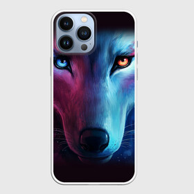 Чехол для iPhone 13 Pro Max с принтом NEON WOLF | НЕОНОВЫЙ ВОЛК в Санкт-Петербурге,  |  | hunter | wild | wolf | волк | животные | звери | охотник