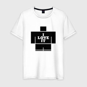 Мужская футболка хлопок с принтом Kanye West - I Love It в Санкт-Петербурге, 100% хлопок | прямой крой, круглый вырез горловины, длина до линии бедер, слегка спущенное плечо. | Тематика изображения на принте: 