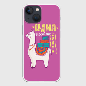 Чехол для iPhone 13 mini с принтом Lama в Санкт-Петербурге,  |  | glama | lama | анд | горы | дикое | домашнее | животное | индейци | лама | мех | шерсть