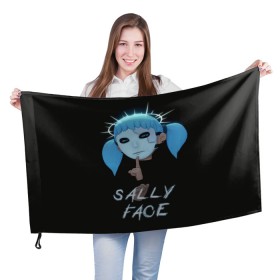 Флаг 3D с принтом Sally Face (6) в Санкт-Петербурге, 100% полиэстер | плотность ткани — 95 г/м2, размер — 67 х 109 см. Принт наносится с одной стороны | face | fisher | larry johnson | mask | sally | sally face | sally fisher | демоны | духи | маска | призраки | салли | салли фейс | салли фишер | фейс