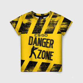 Детская футболка 3D с принтом Counter-Strike: Danger Zone в Санкт-Петербурге, 100% гипоаллергенный полиэфир | прямой крой, круглый вырез горловины, длина до линии бедер, чуть спущенное плечо, ткань немного тянется | 