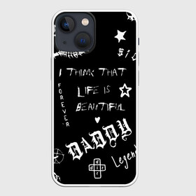 Чехол для iPhone 13 mini с принтом Life is beautiful в Санкт-Петербурге,  |  | daddy | die | foreveer | gbc | gothboiclique | gustav ahr | leelpeep | legend | life is beautiful | lil | lil peep | lilpep | peep | sick | ар | густав | лил пип | лилпип | тату