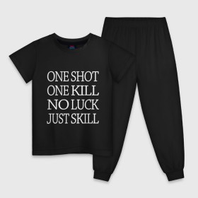 Детская пижама хлопок с принтом One Shot Battlefield в Санкт-Петербурге, 100% хлопок |  брюки и футболка прямого кроя, без карманов, на брюках мягкая резинка на поясе и по низу штанин
 | 2019 | 5 | battlefield | game | logo | one kill | one shot | skill | v