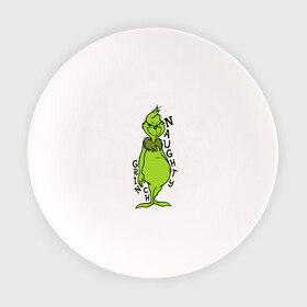 Тарелка с принтом Naughty Grinch в Санкт-Петербурге, фарфор | диаметр - 210 мм
диаметр для нанесения принта - 120 мм | Тематика изображения на принте: grinch | гринч | новый год | рождество