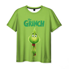 Мужская футболка 3D с принтом The Grinch в Санкт-Петербурге, 100% полиэфир | прямой крой, круглый вырез горловины, длина до линии бедер | Тематика изображения на принте: grinch | гринч | новый год | рождество