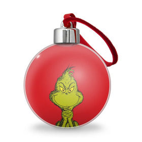 Ёлочный шар с принтом Grinch в Санкт-Петербурге, Пластик | Диаметр: 77 мм | grinch | гринч | новый год | рождество