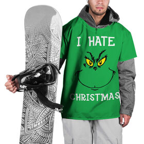Накидка на куртку 3D с принтом I hate christmas в Санкт-Петербурге, 100% полиэстер |  | Тематика изображения на принте: grinch | гринч | новый год | рождество